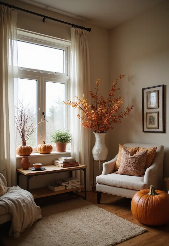 10 Fall Bedroom Ideas That'll Make You Snuggle Up All Season Long! - 10. A Cozy Reading Nook