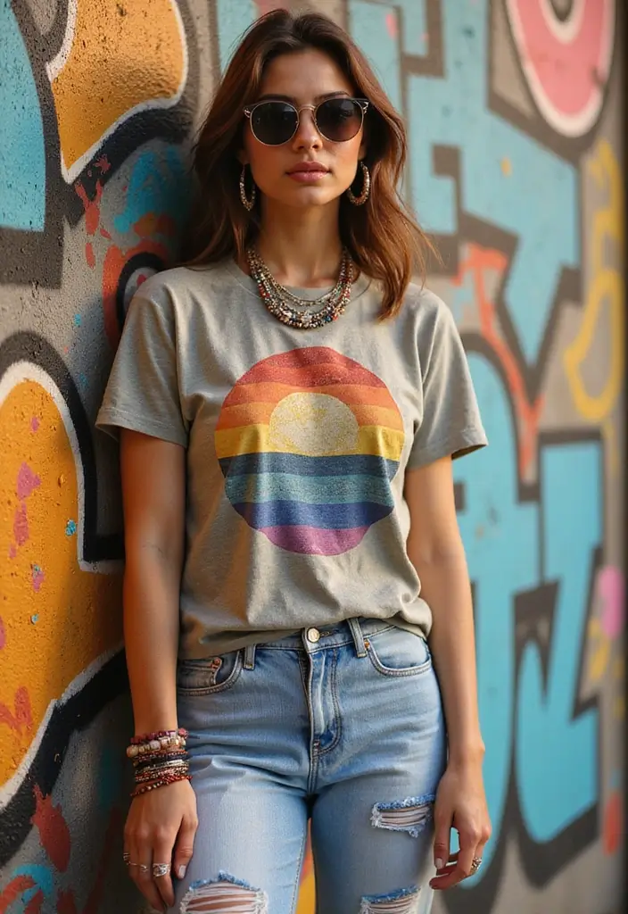 13 Vintage Style Outfits That Are Making a Comeback (Prepare for #6 to Wow You!) - 4. Retro Graphic Tees