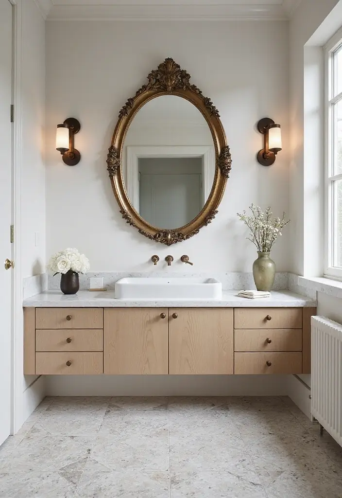 15 Luxurious Bathroom Decor Ideas That Won’t Break the Bank (#8 is a Game-Changer!) - 4. Statement Mirrors