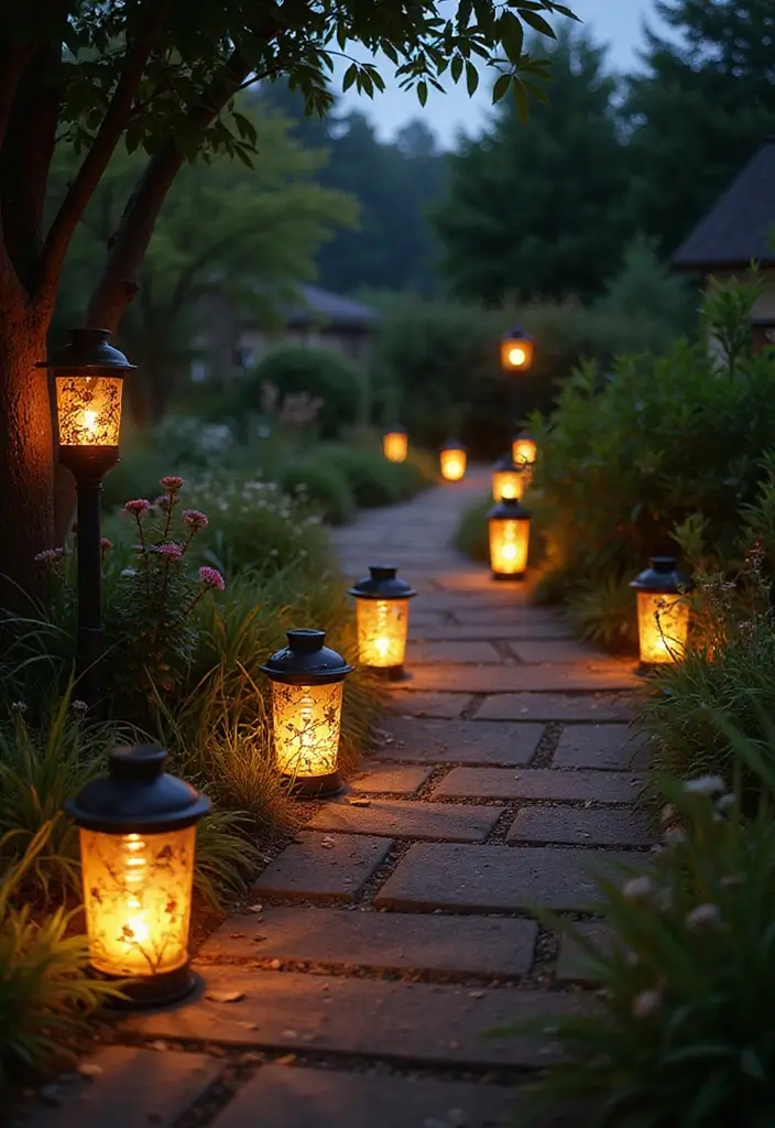 25 Aesthetic Garden Decor Ideas That Will Make Your Neighbors Envy Your Oasis! - 23. Solar Lanterns