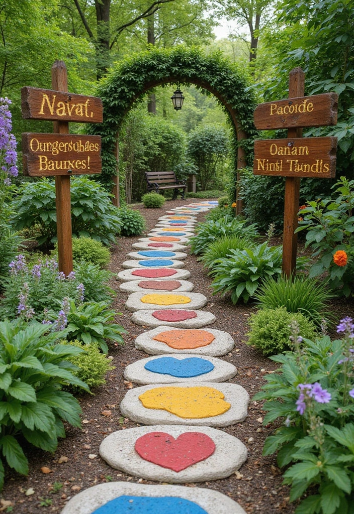25 Aesthetic Garden Decor Ideas That Will Make Your Neighbors Envy Your Oasis! - 4. Garden Pathway Markers