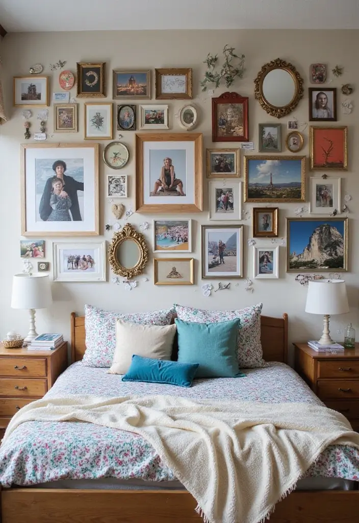 25 Cozy Dorm Room Inspirations to Make Your Tiny Space Feel Like Home! - 2. Create a DIY Gallery Wall