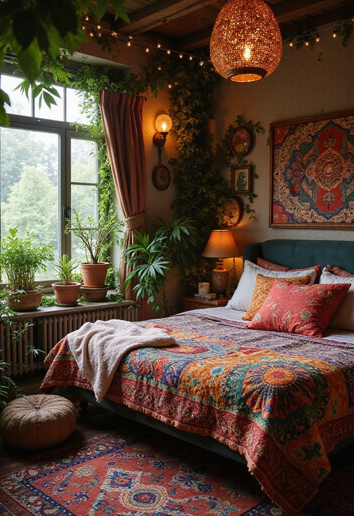 30 Modern Bedroom Ideas for Couples That Combine Style and Comfort (Don't Miss #12!) - 2. Cozy Bohemian Vibes