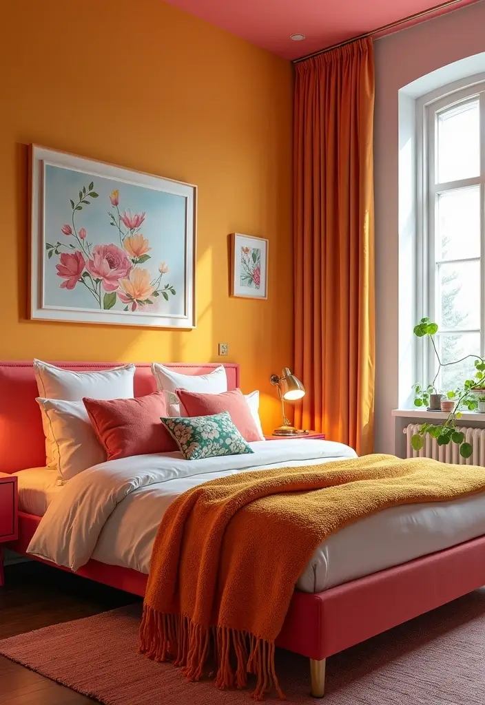 30 Modern Bedroom Ideas for Couples That Combine Style and Comfort (Don't Miss #12!) - 30. Bold Color Combinations