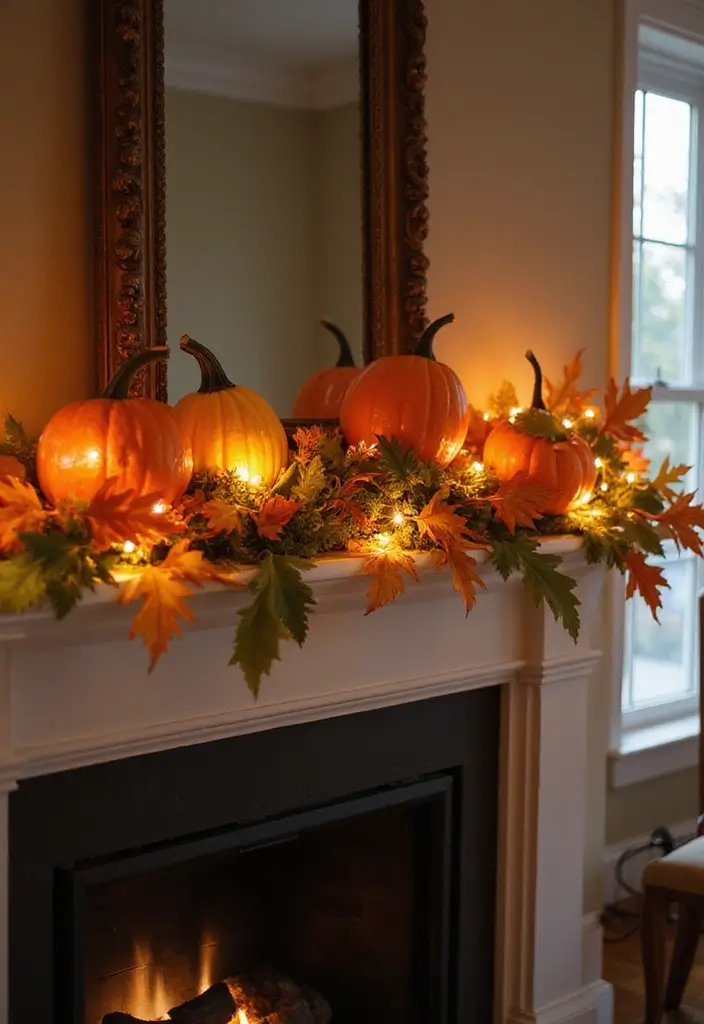 10 Easy Halloween Decorations That'll Make Your Home Spooktacular in Minutes! - 2. Pumpkin Garland