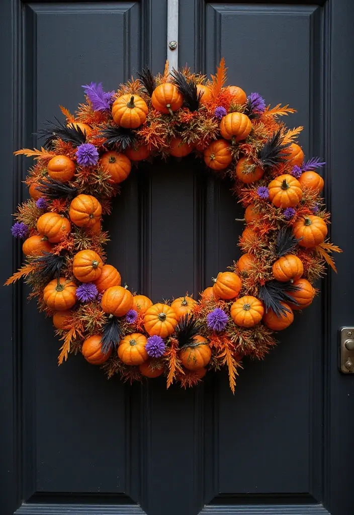 10 Easy Halloween Decorations That'll Make Your Home Spooktacular in Minutes! - 4. Wreath of Tricks
