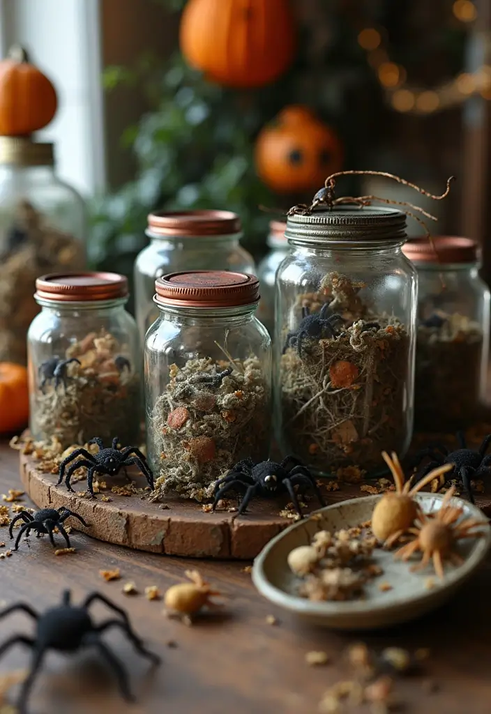 13 Vintage Halloween Decorations That Will Haunt Your Guests in the Best Way! - 13. Creepy Crawly Decor