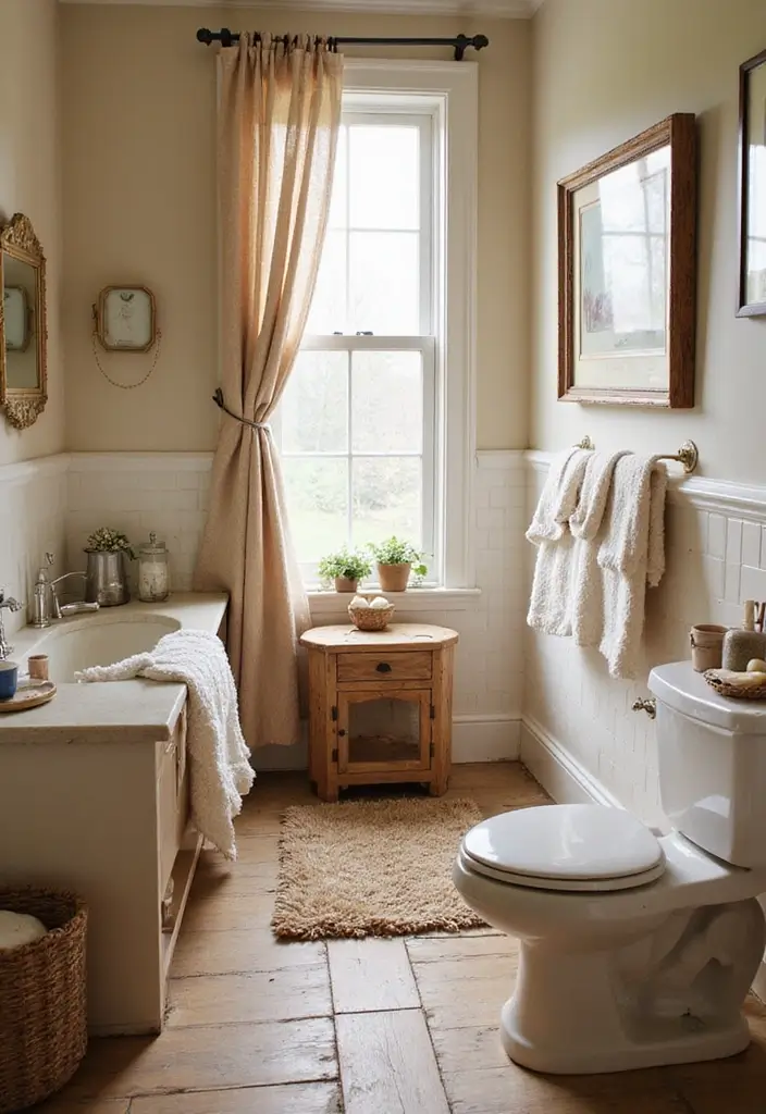15 Stunning Guest Bathroom Ideas That Will Make Your Visitors Feel Like Royalty! - 12. Cozy Accents and Decor