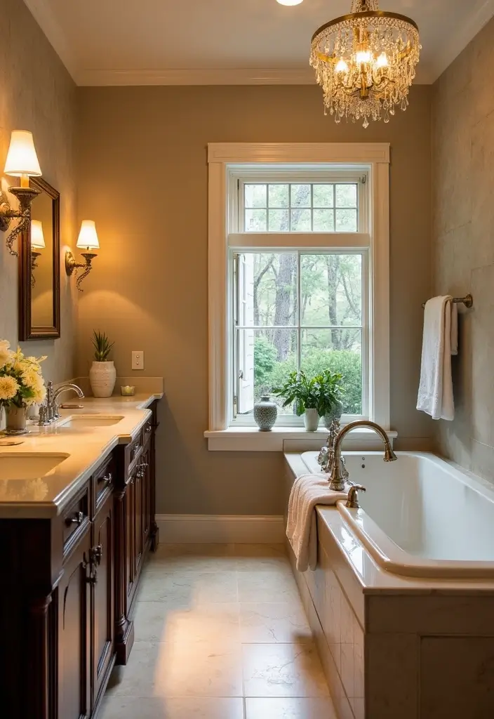 15 Stunning Guest Bathroom Ideas That Will Make Your Visitors Feel Like Royalty! - 4. Elegant Lighting Fixtures