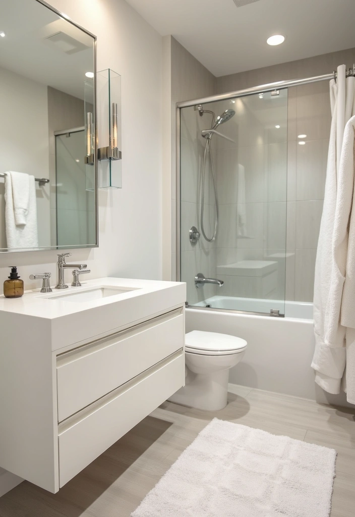 15 Stunning Guest Bathroom Ideas That Will Make Your Visitors Feel Like Royalty! - 9. Minimalist Design