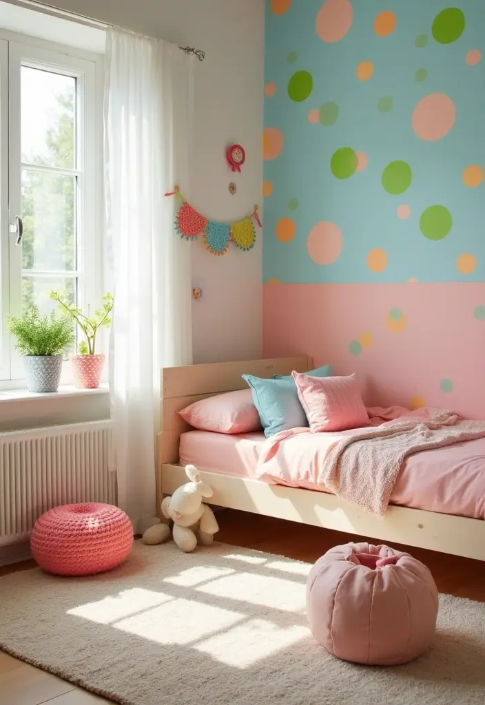 19 Bold Accent Wall Ideas That'll Make Your Guests Say 'WOW!' - 11. Polka Dots