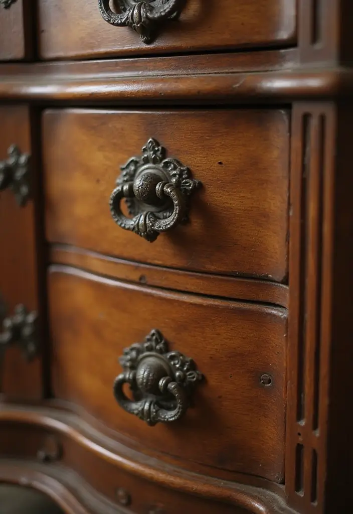 20 Antique Home Decor Ideas That Will Transform Your Space into a Timeless Masterpiece! - 15. Antique Furniture Hardware