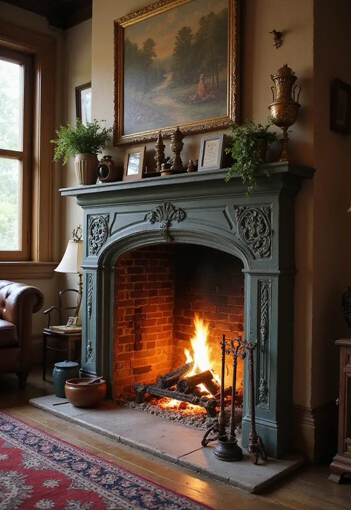 20 Antique Home Decor Ideas That Will Transform Your Space into a Timeless Masterpiece! - 20. Antique Fireplaces