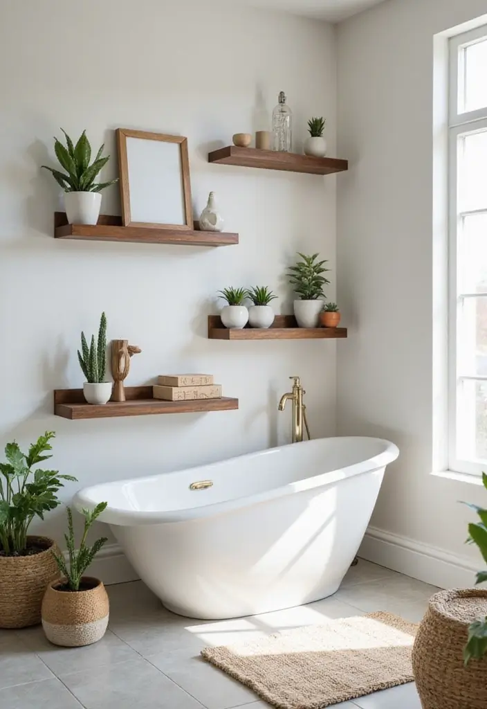 20 Bathroom Countertop Organization Hacks That Will Transform Your Space (You Won't Believe #5!) - 2. Floating Shelves