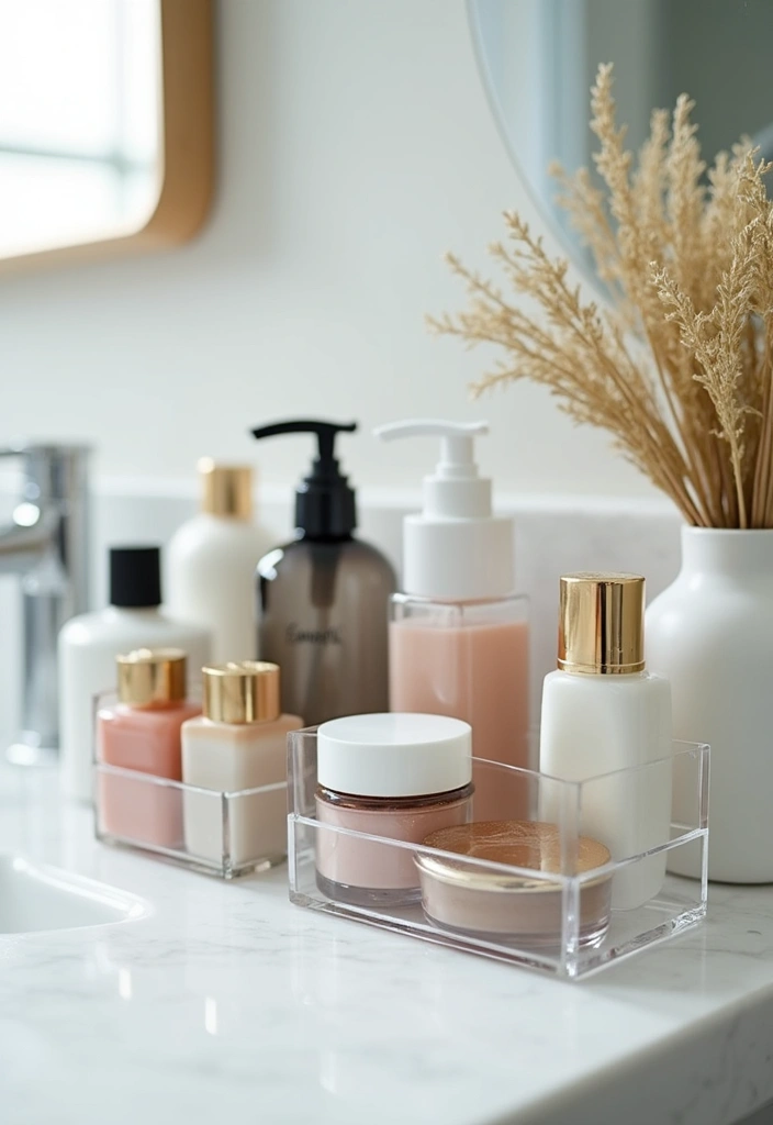 20 Bathroom Countertop Organization Hacks That Will Transform Your Space (You Won't Believe #5!) - 3. Clear Acrylic Organizers