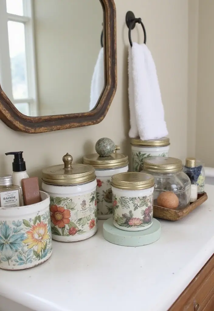 20 Bathroom Countertop Organization Hacks That Will Transform Your Space (You Won't Believe #5!) - 4. Repurposed Containers