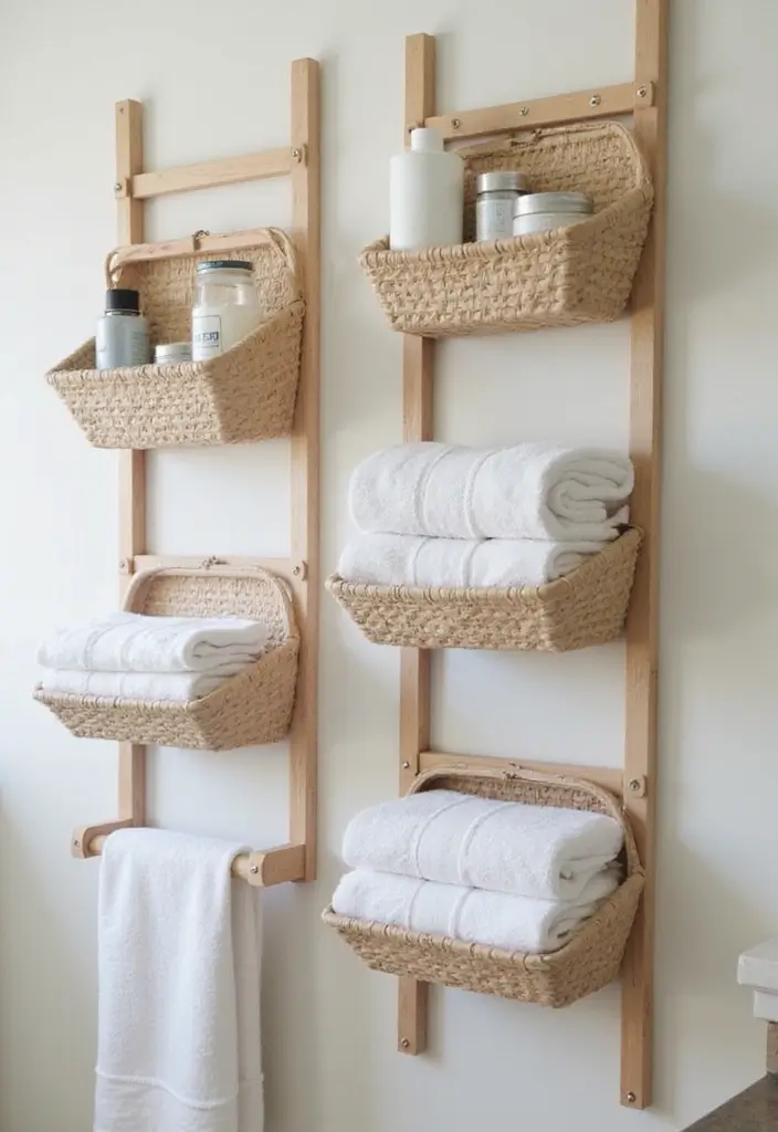 20 Bathroom Countertop Organization Hacks That Will Transform Your Space (You Won't Believe #5!) - 8. Wall-Mounted Baskets
