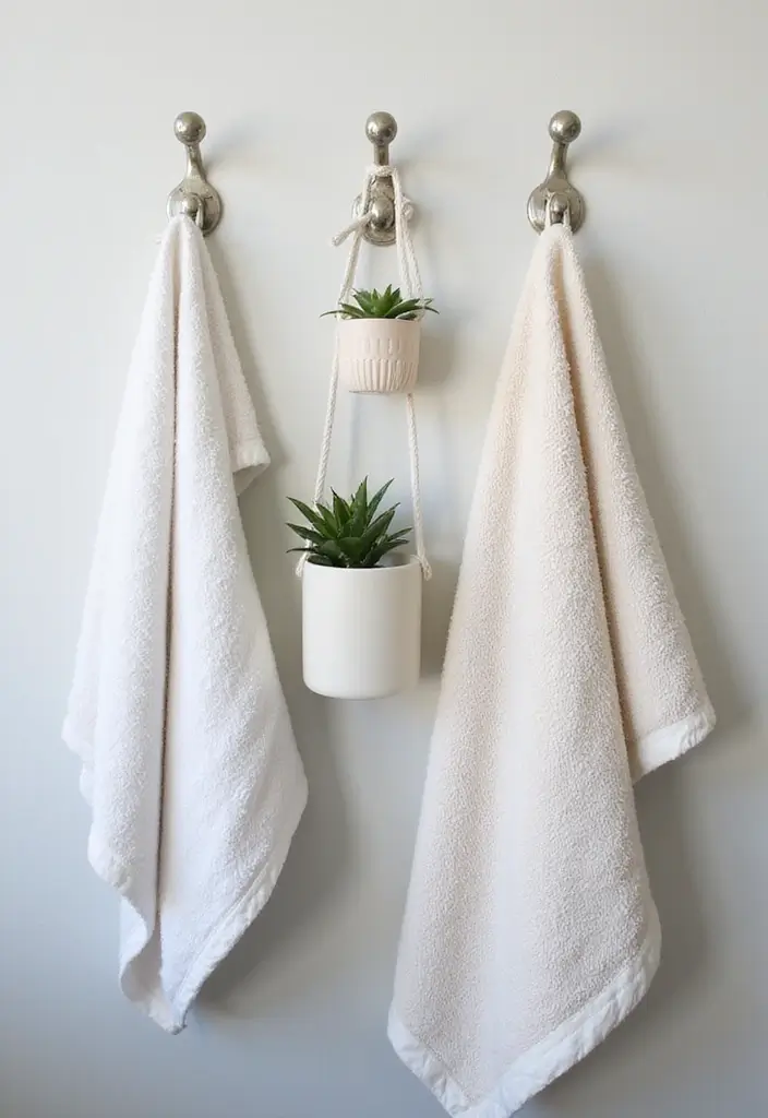 20 Bathroom Countertop Organization Hacks That Will Transform Your Space (You Won't Believe #5!) - 9. Hooks for Towels and Accessories