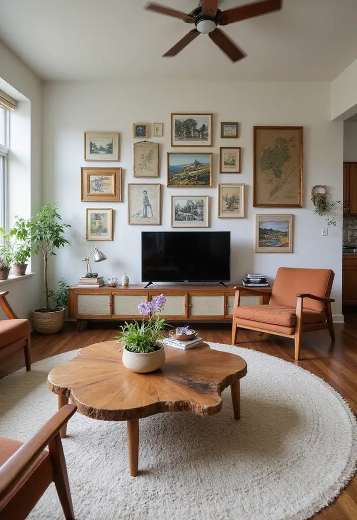 20 Cozy Mid Century Modern Living Room Ideas That'll Make You Feel Right at Home! - 20. Personal Mementos