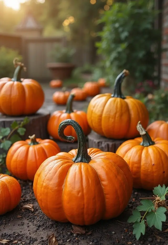 20 Cute Halloween Porch Decorations DIY That Will Make Your Neighbors Jealous! - 7. Mini Pumpkin Topiaries