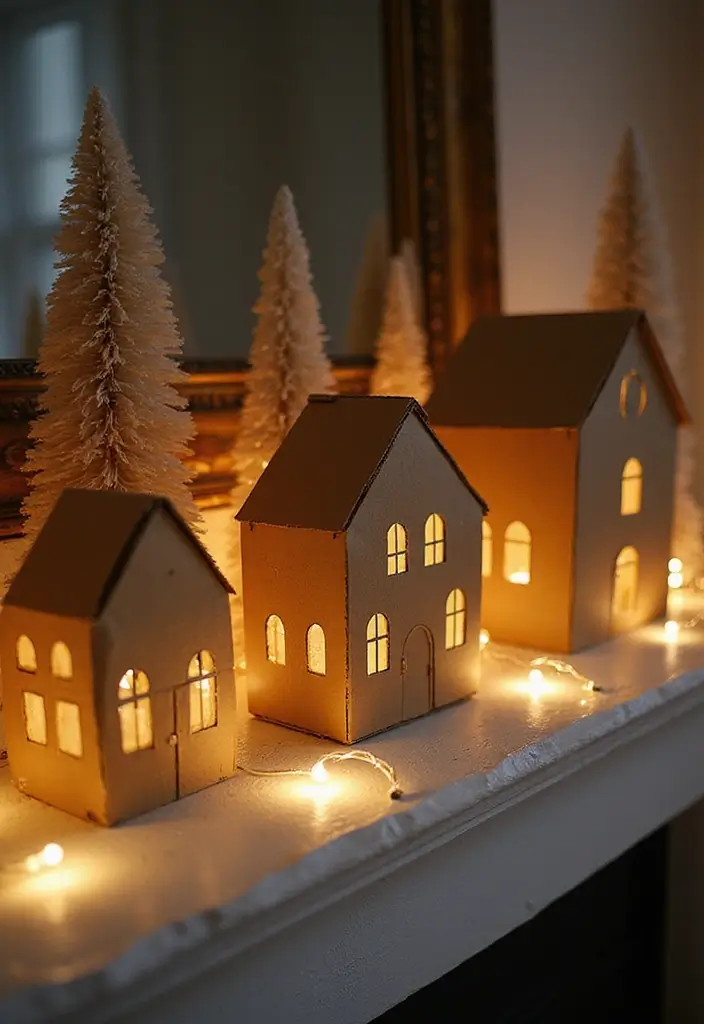 20 DIY Home Christmas Decor Ideas That Won't Break the Bank (You’ll Love #5!) - 16. DIY Christmas Village