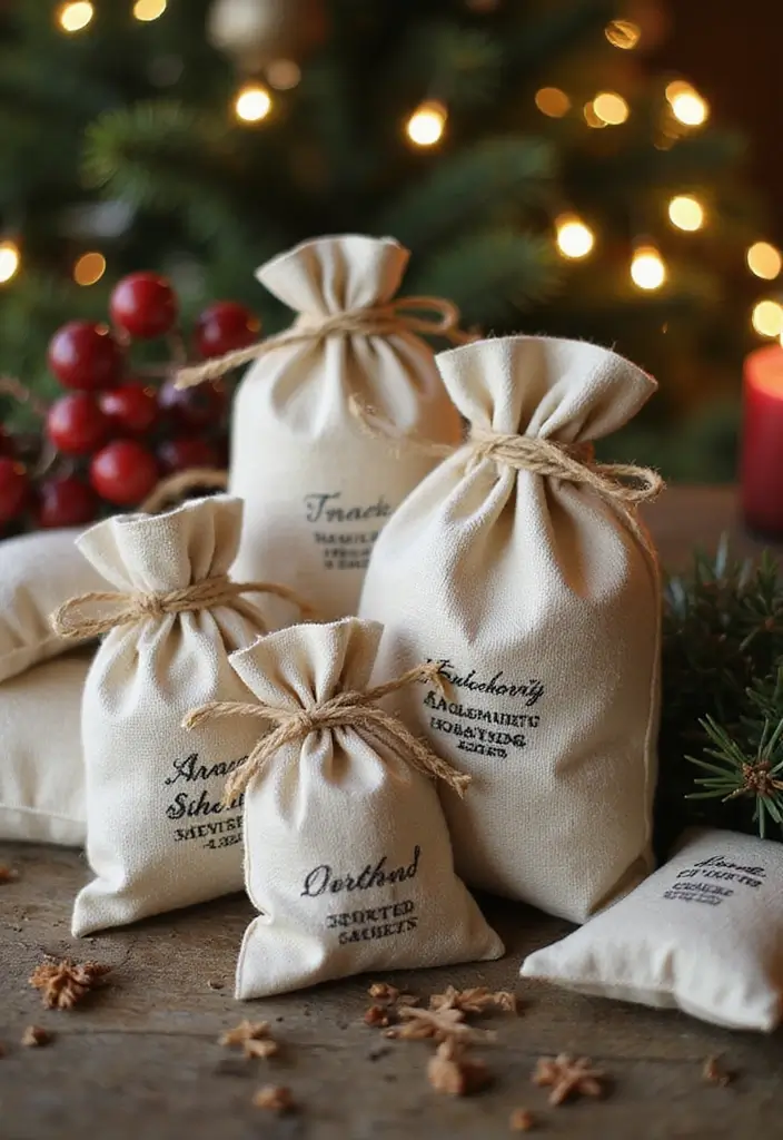 20 DIY Home Christmas Decor Ideas That Won't Break the Bank (You’ll Love #5!) - 19. Holiday Scented Sachets