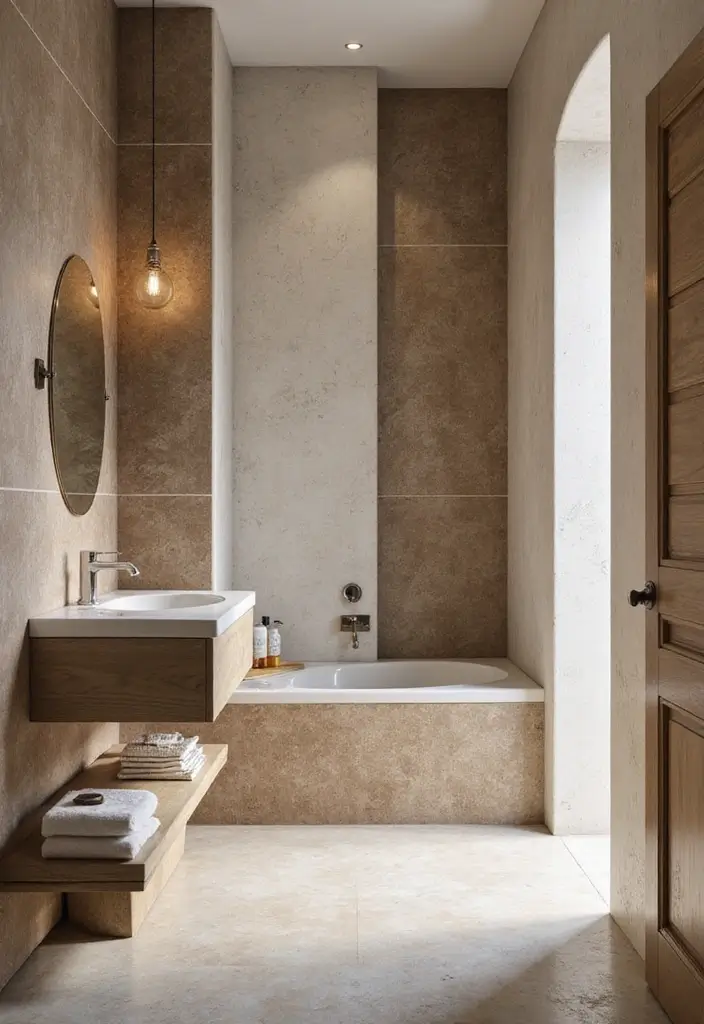 20 Dream Bathroom Designs That Will Make You Wish You Could Move In Right Now! - 19. Textured Layers