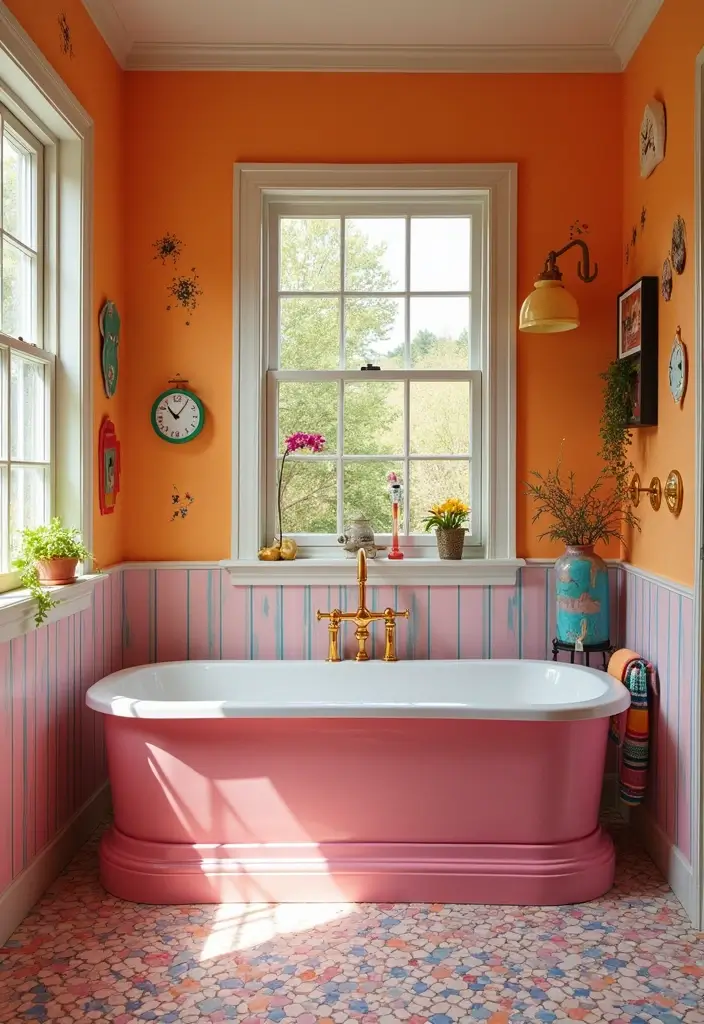20 Dream Bathroom Designs That Will Make You Wish You Could Move In Right Now! - 6. Color Pop Delight