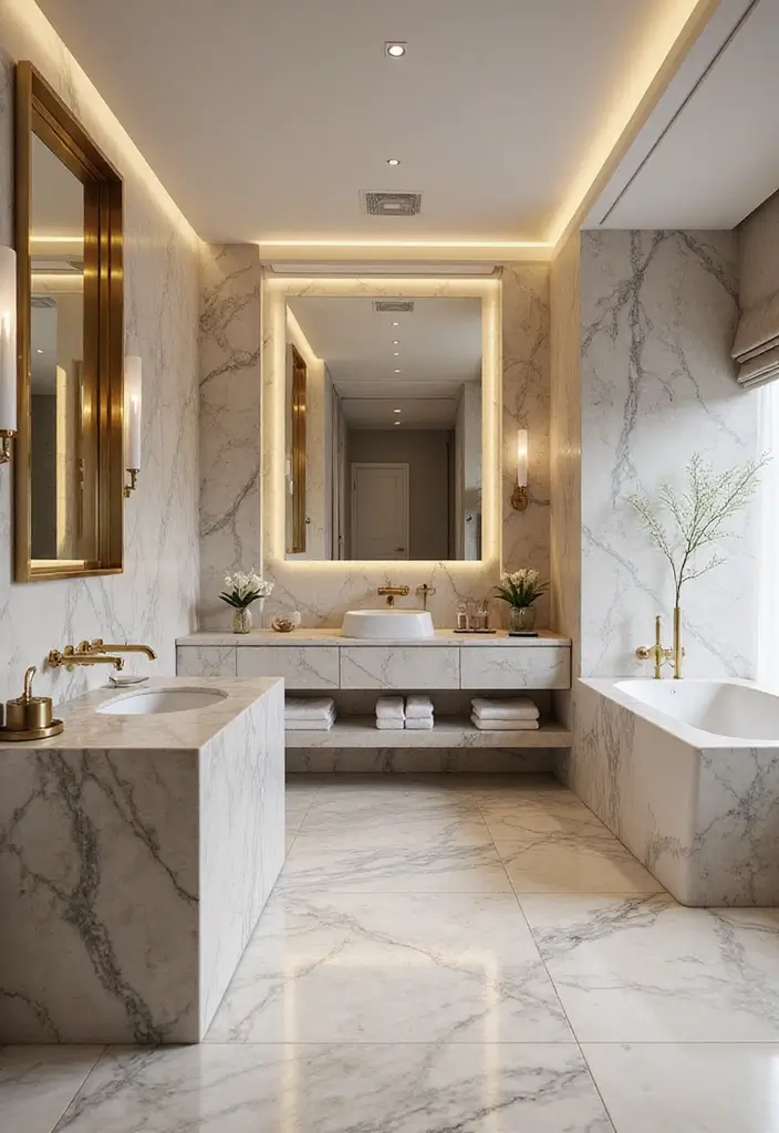 20 Dream Bathroom Designs That Will Make You Wish You Could Move In Right Now! - 9. Luxurious Marble