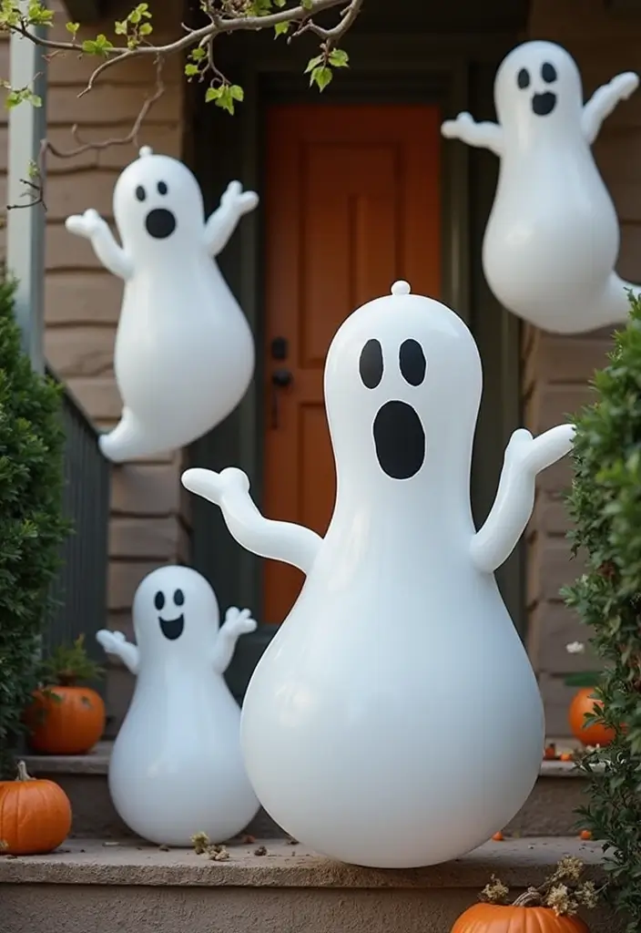 20 Easy Cute DIY Halloween Decorations That Will Wow Your Guests! - 17. Ghoulish Ghosts