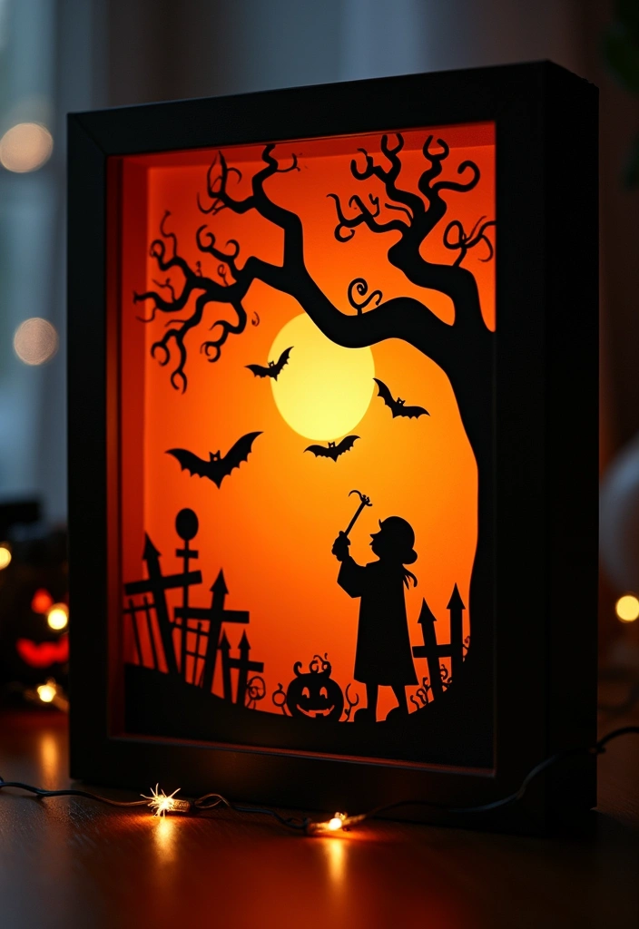 20 Easy Cute DIY Halloween Decorations That Will Wow Your Guests! - 20. Spooky Shadow Boxes