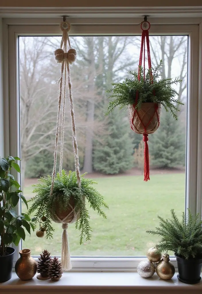 20 Easy and Fun DIY Christmas Decor Ideas on a Budget (Your Windows Will Sparkle!) - 20. DIY Holiday Macrame