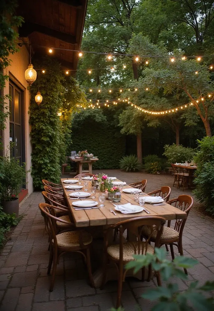 20 Large Backyard Landscaping Designs That'll Make Your Neighbors Green with Envy! - 13. Outdoor Dining Experience