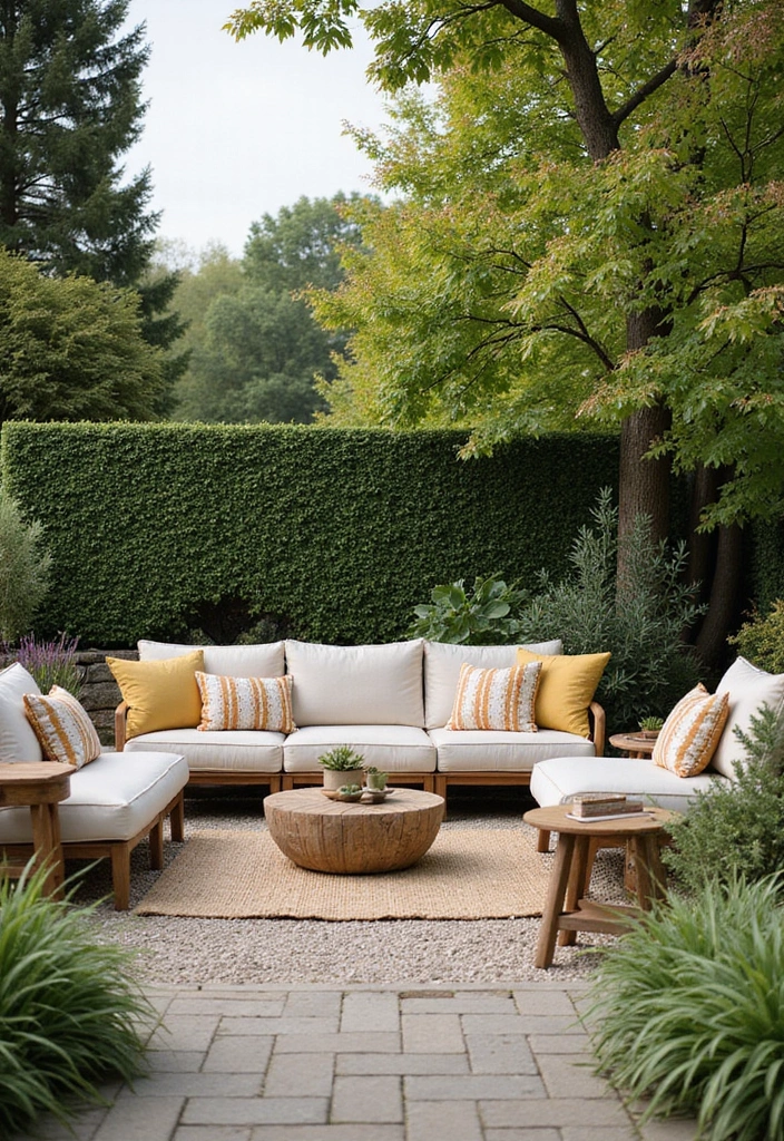 20 Large Backyard Landscaping Designs That'll Make Your Neighbors Green with Envy! - 14. Scenic Outdoor Lounge