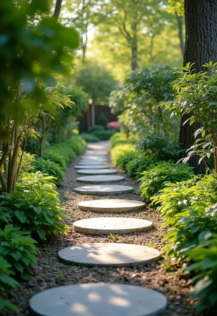 20 Large Backyard Landscaping Designs That'll Make Your Neighbors Green with Envy! - 15. Nature-Inspired Pathways
