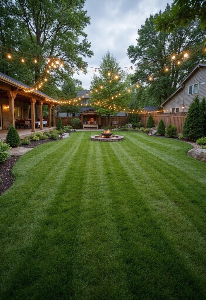 20 Large Backyard Landscaping Designs That'll Make Your Neighbors Green with Envy! - 3. Expansive Lawn for Activities