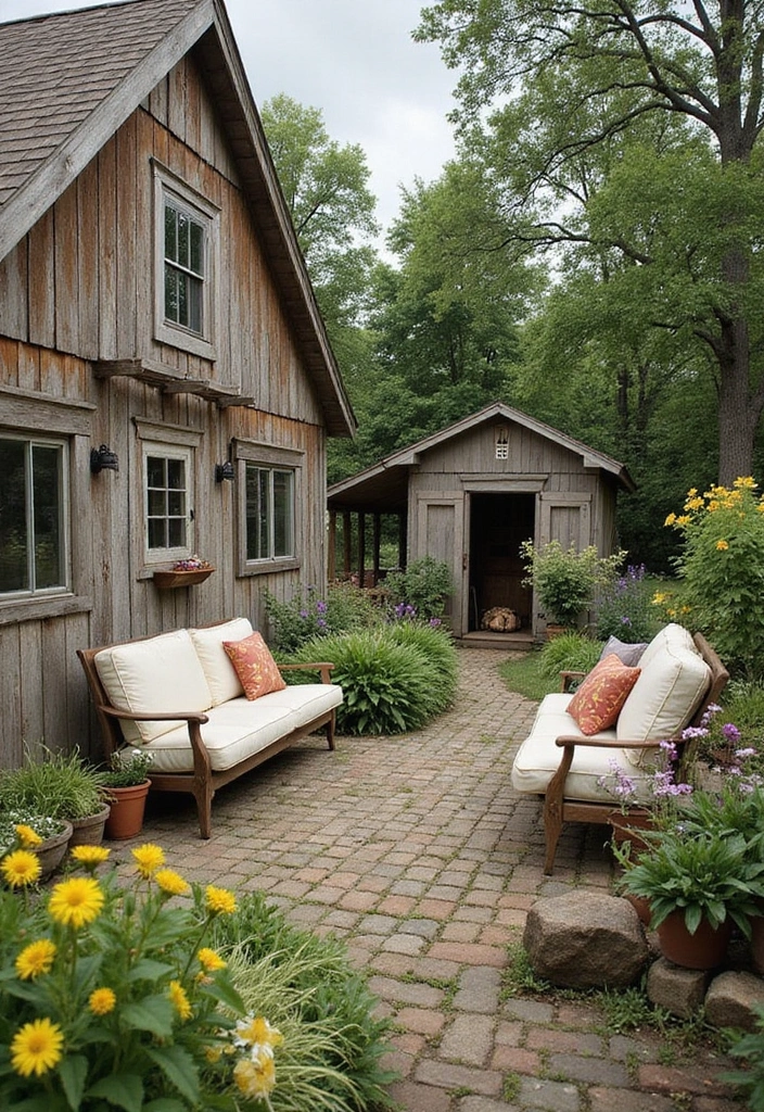 20 Large Backyard Landscaping Designs That'll Make Your Neighbors Green with Envy! - 5. Rustic Farmhouse Vibe