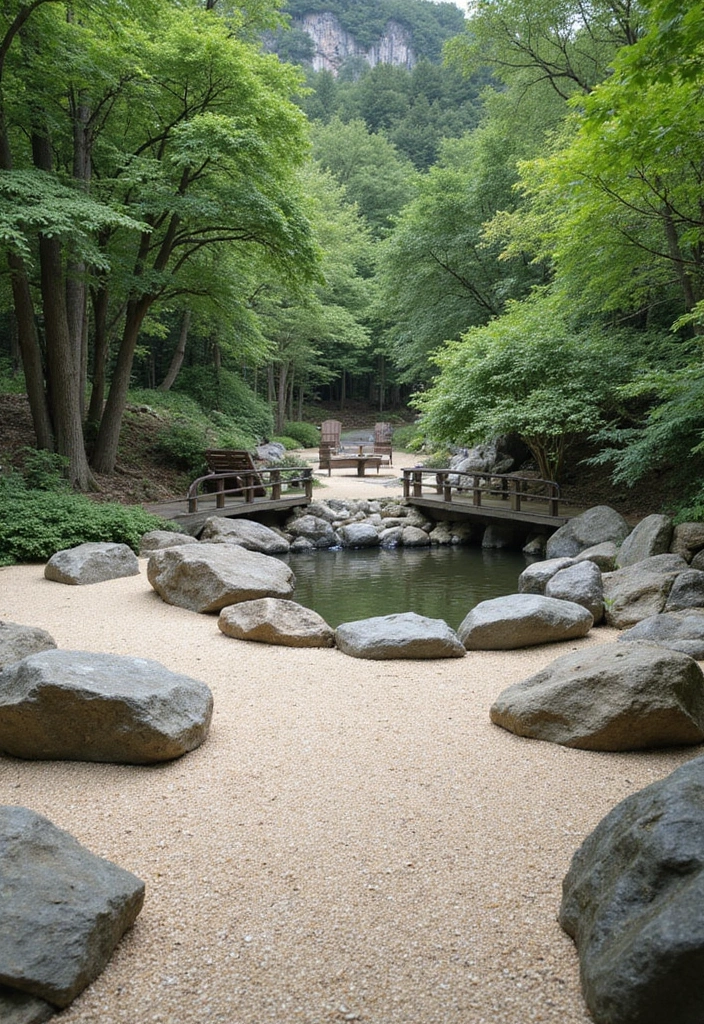 20 Large Backyard Landscaping Designs That'll Make Your Neighbors Green with Envy! - 6. Tranquil Zen Garden