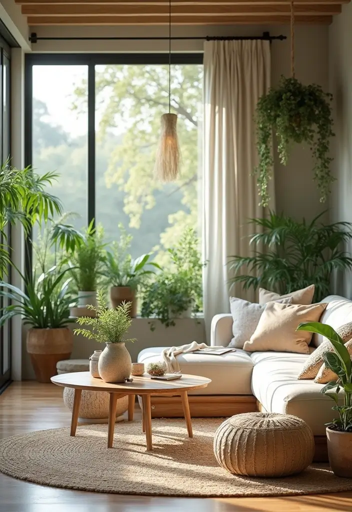 20 Living Room Ideas That’ll Make You Want to Stay Home Forever (Wait Until You See #12!) - 18. Outdoor-Inspired Living Room