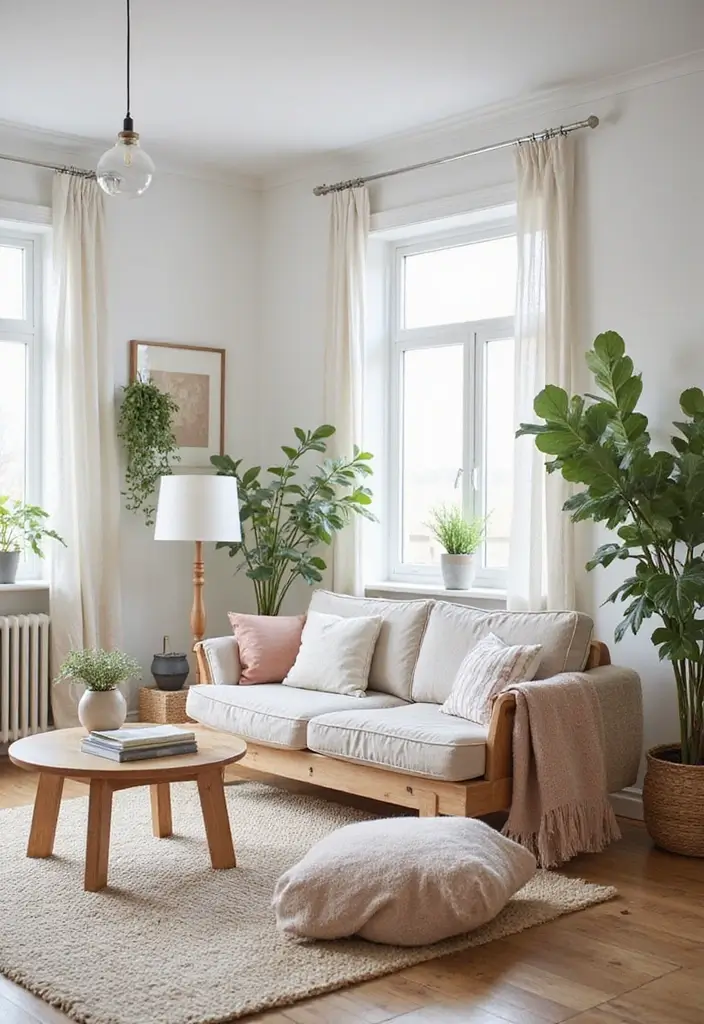 20 Living Room Ideas That’ll Make You Want to Stay Home Forever (Wait Until You See #12!) - 5. Serene Scandinavian Simplicity