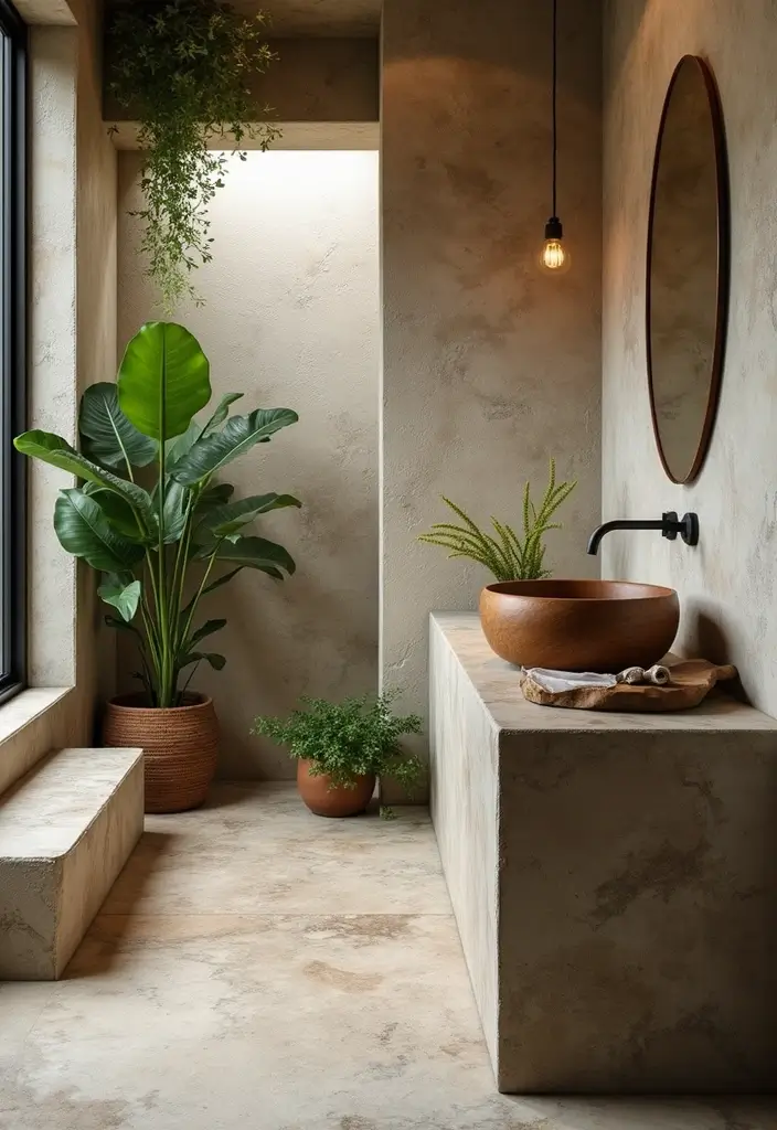 20 Luxury Bathroom Ideas That Will Make You Feel Like Royalty Every Day (Check Out #8!) - 1. Spa-Like Retreat with Natural Textures