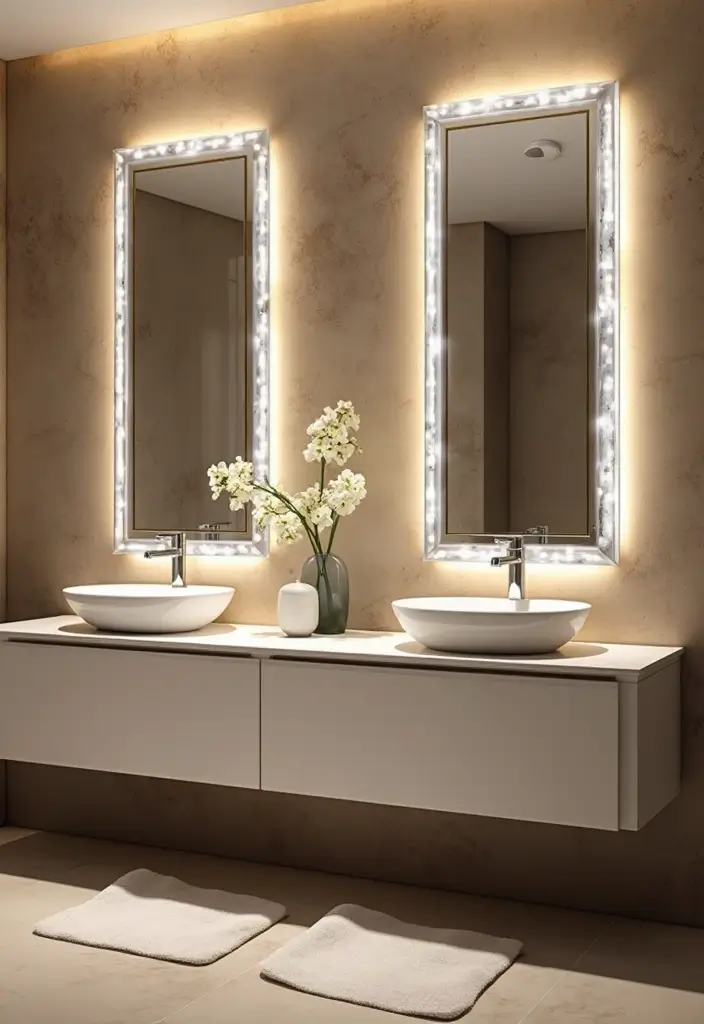 20 Luxury Bathroom Ideas That Will Make You Feel Like Royalty Every Day (Check Out #8!) - 20. Elegant Mirrors for Style and Illusion