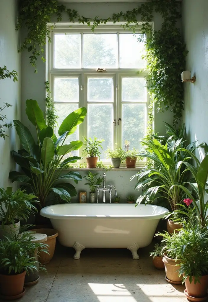 20 Luxury Bathroom Ideas That Will Make You Feel Like Royalty Every Day (Check Out #8!) - 6. Lush Greenery for a Fresh Feel