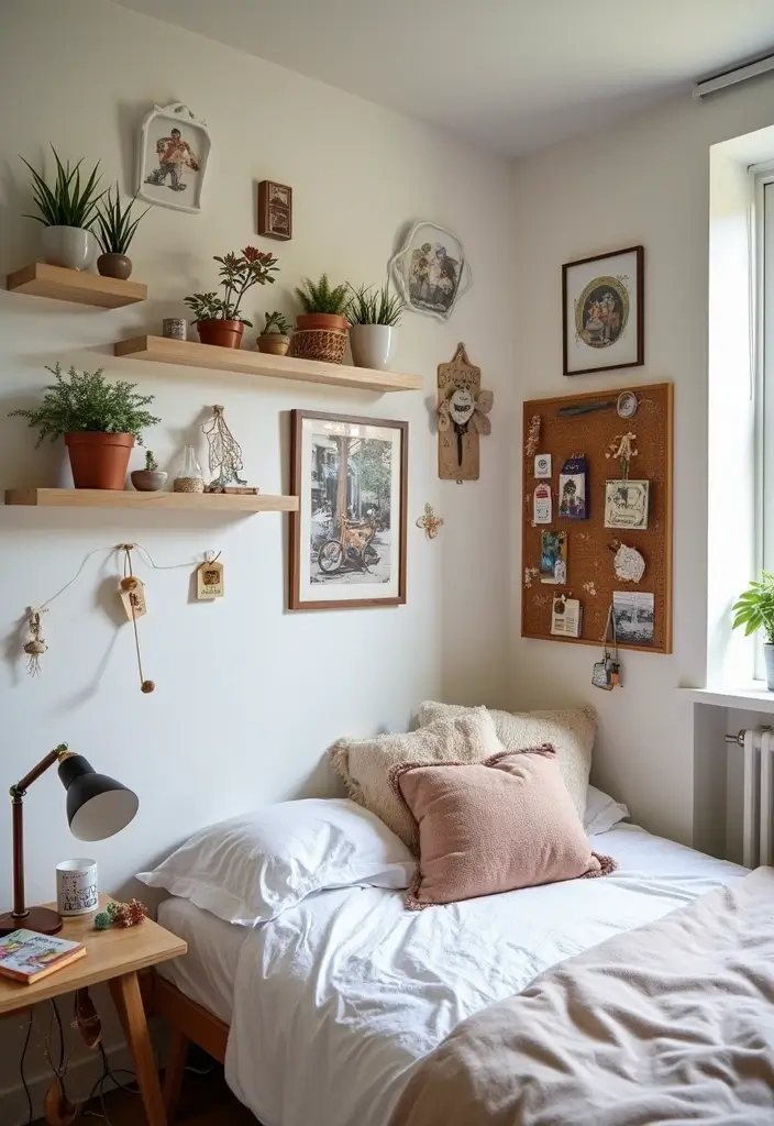 20 Mind-Blowing Bedroom Ideas for Small Rooms That Will Change Your Space Forever! - 18. Artistic Wall Mounted Pieces