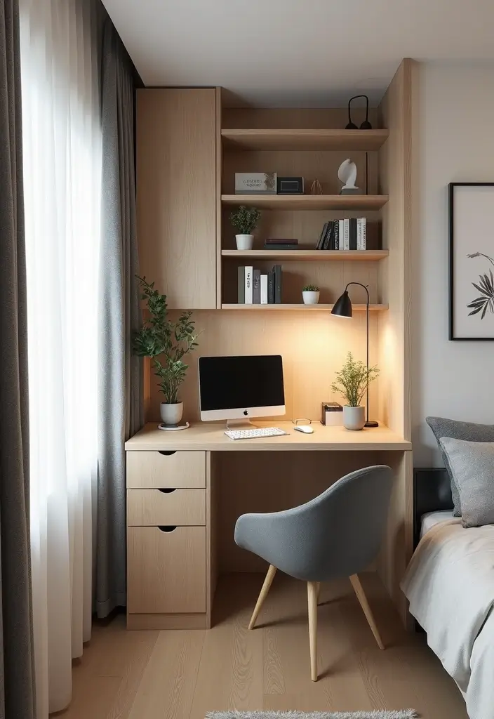 20 Mind-Blowing Bedroom Ideas for Small Rooms That Will Change Your Space Forever! - 19. Compact Workspaces