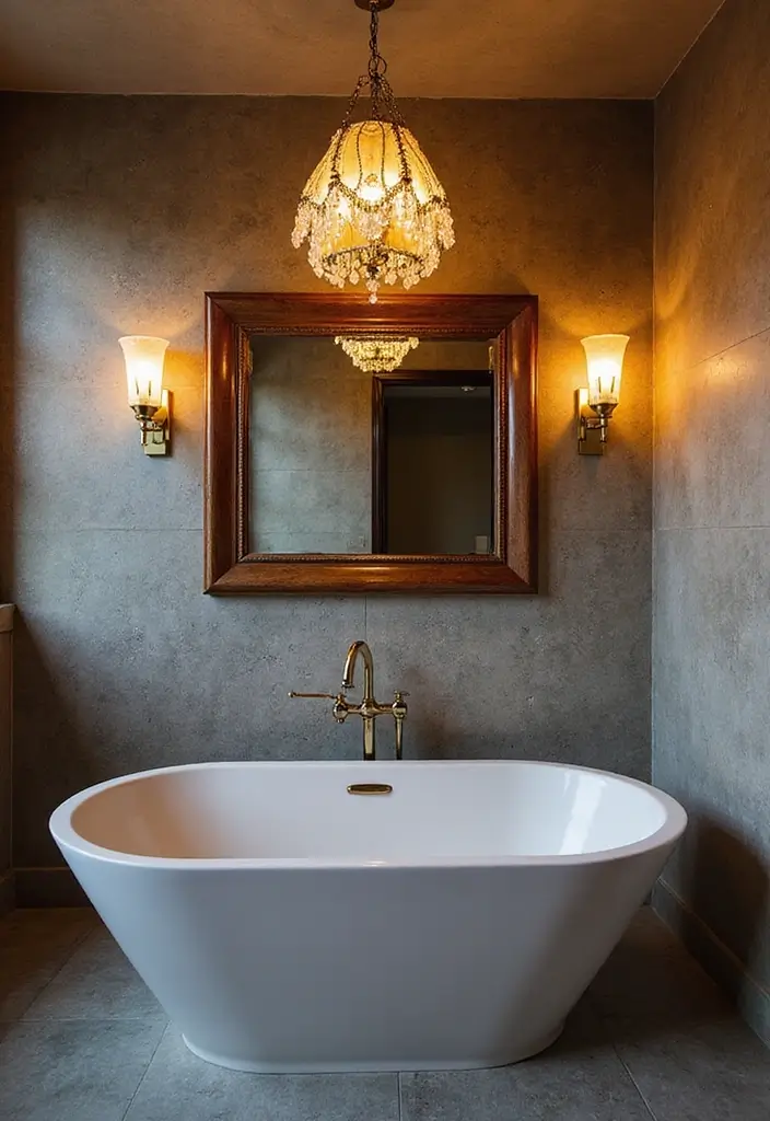 20 Modern Bathroom Design Trends That Will Transform Your Space into a Luxury Oasis! - 11. Bold Lighting Fixtures