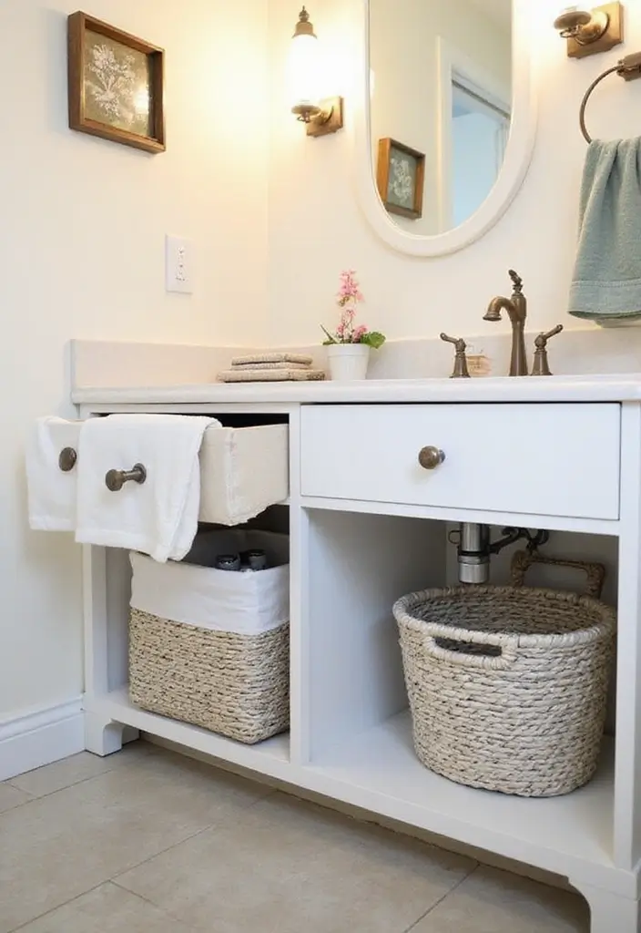 20 Modern Bathroom Design Trends That Will Transform Your Space into a Luxury Oasis! - 18. Creative Storage Under the Sink