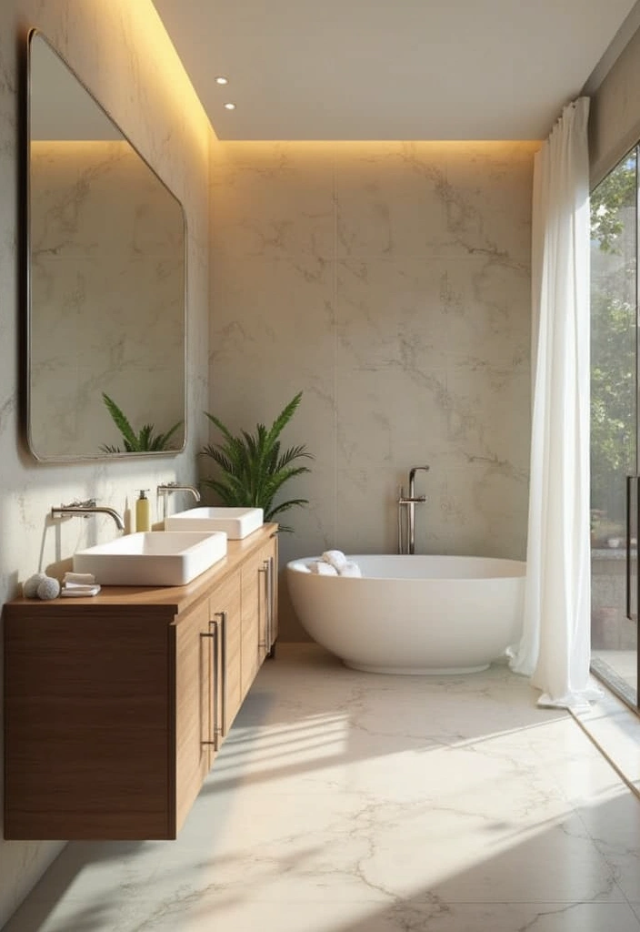 20 Modern Bathroom Design Trends That Will Transform Your Space into a Luxury Oasis! - 9. Large-Scale Mirrors