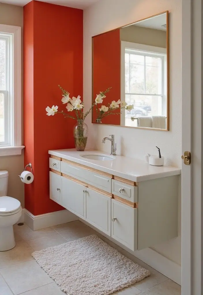 20 Modern Bathroom Designs That Turn Small Spaces into Luxe Retreats (You Won't Believe #5!) - 17. Accent Walls