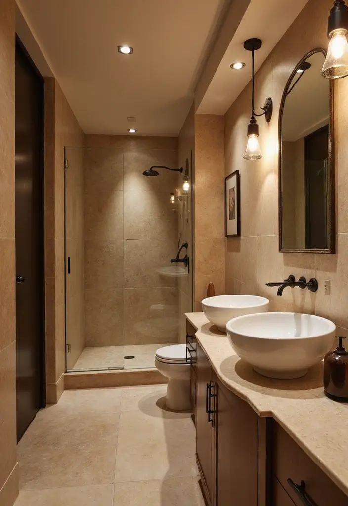 20 Modern Bathroom Designs That Turn Small Spaces into Luxe Retreats (You Won't Believe #5!) - 9. Luxurious Lighting